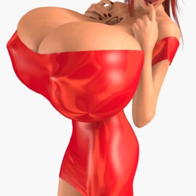 Huge big fake 3d tits