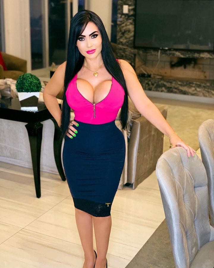 Big tit latina in tight dress