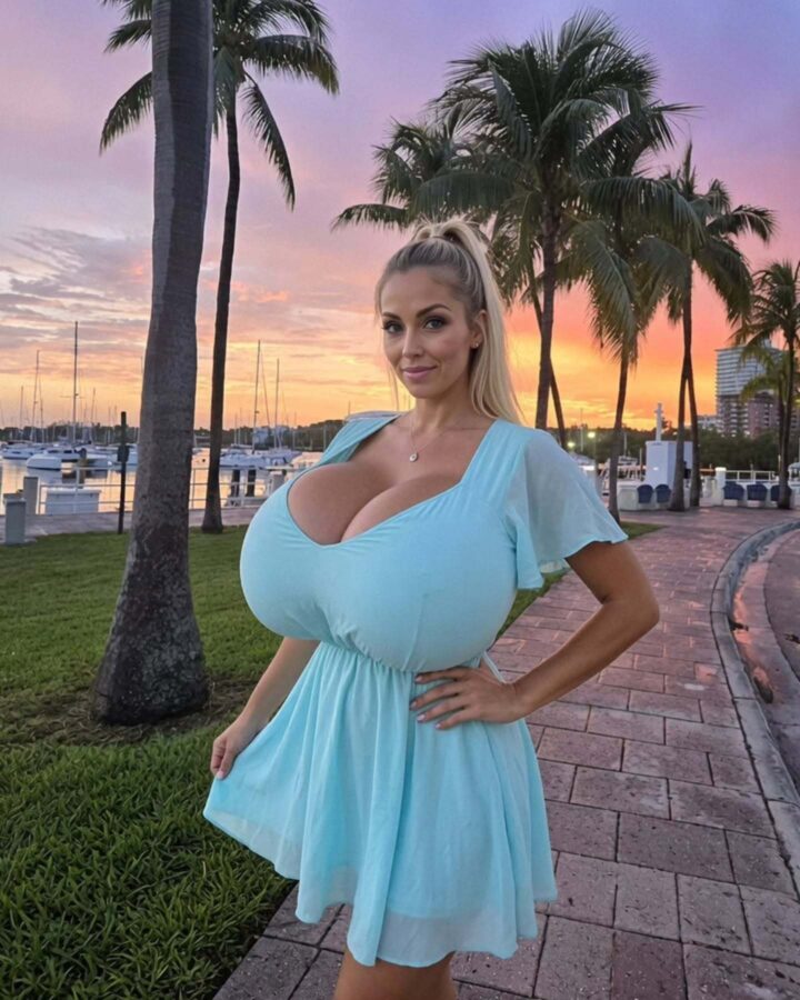 Biggest boobs in public marina